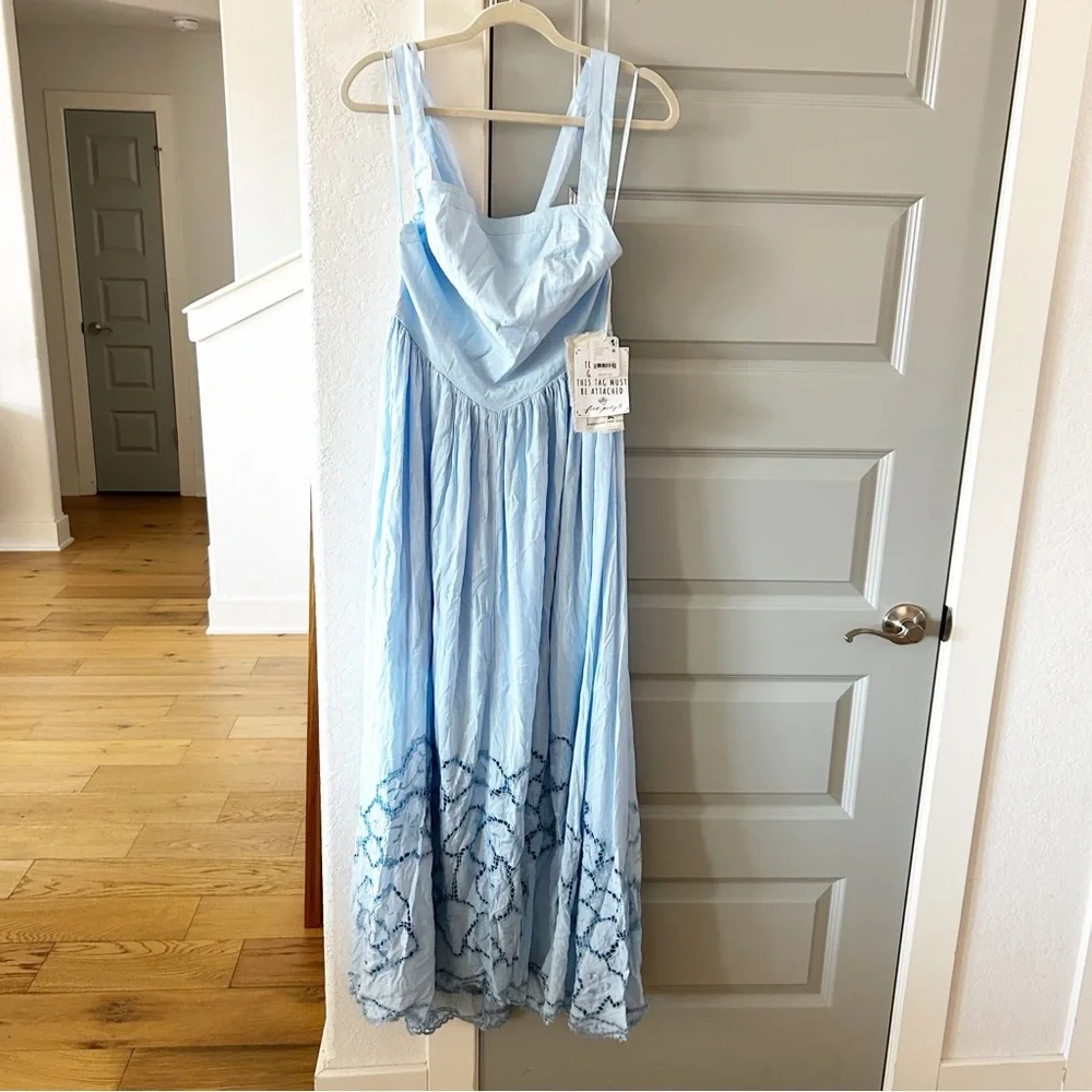 NWT Free People Bali Paradise Maxi Dress Blue - Picture 4 of 6